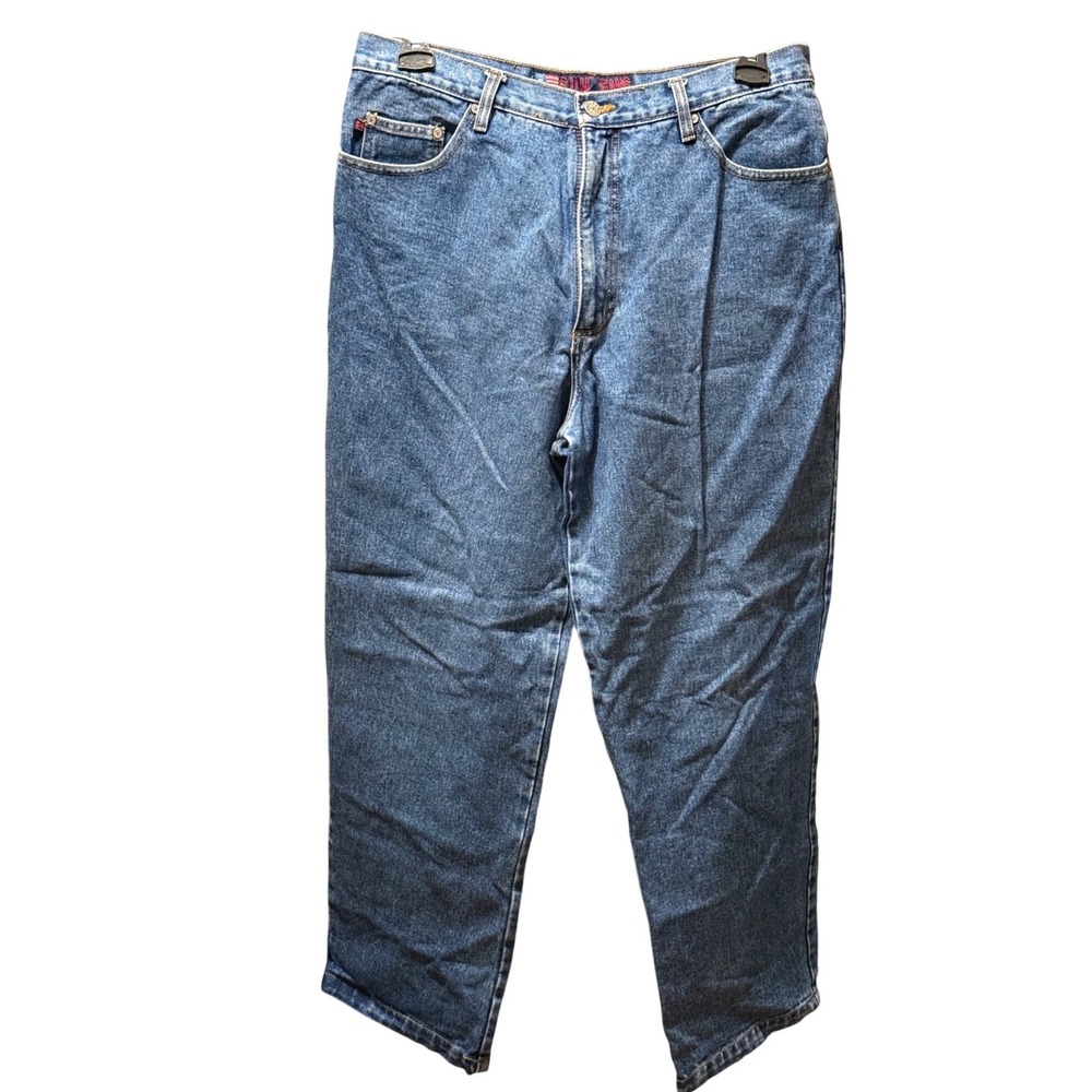B.U.M. Equipment American Classics‎ Mens Blue Relaxed Straight Jeans 34W 30L